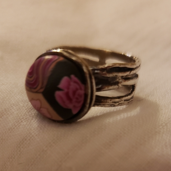 Ring 925 millefiori clay design size 7 - Picture 2 of 7